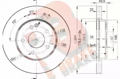 R BRAKE 78rbd23182 -  Тормозной диск
